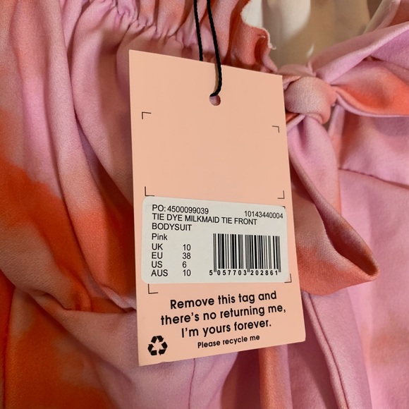 Missguided Tie-Dye Milkmaid Bodysuit - Picture 2 of 6